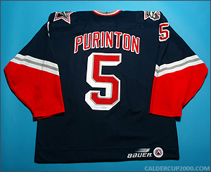 1997-1998 game worn Dale Purinton Hartford Wolf Pack jersey