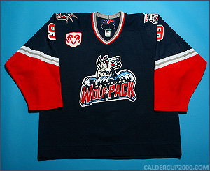 2000-2001 game worn Tony Tuzzolino Hartford Wolf Pack jersey