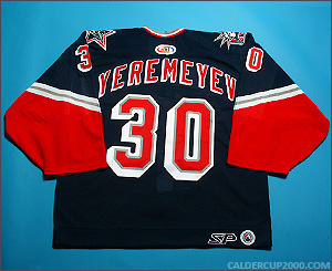 2000-2001 game worn Vitali Yeremeyev Hartford Wolf Pack jersey