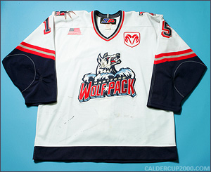2001-2002 game worn Layne Ulmer Hartford Wolf Pack jersey