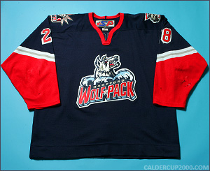 2003-2004 game worn Lawrence Nycholat Hartford Wolf Pack jersey