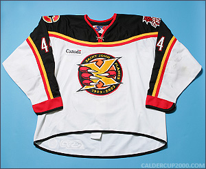 2002-2003 game worn Ryan Christie Saint John Flames jersey