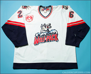 2002-2003 game worn Bryce Lampman Hartford Wolf Pack jersey