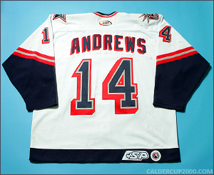 2002-2003 game worn Bobby Andrews Hartford Wolf Pack jersey