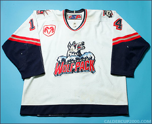 2002-2003 game worn Bobby Andrews Hartford Wolf Pack jersey