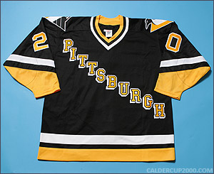 1993-1994 game worn Jeff Daniels Pittsburgh Penguins jersey