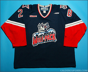 1999-2000 game worn Alexander Korobolin Hartford Wolf Pack jersey