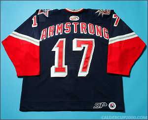 2000-2001 game worn Derek Armstrong Hartford Wolf Pack jersey