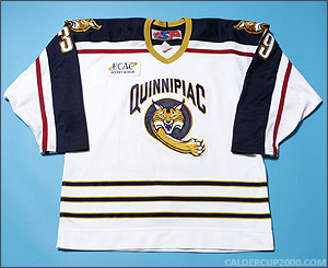 2005-2006 game worn Dan Lefort Quinnipiac Bobcats jersey