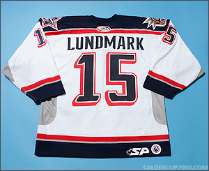 2004-2005 game worn Jamie Lundmark Hartford Wolf Pack jersey