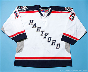 2004-2005 game worn Jamie Lundmark Hartford Wolf Pack jersey