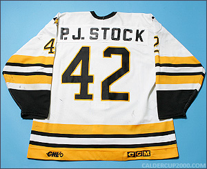 1995-1996 game worn P.J. Stock Victoriaville Tigres jersey