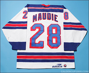 1996-1997 game worn Bob Maudie Binghamton Rangers jersey