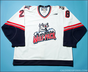 1997-1998 game worn Bob Maudie Hartford Wolf Pack jersey