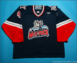 1998-1999 game worn Ryan Risidore Hartford Wolf Pack jersey