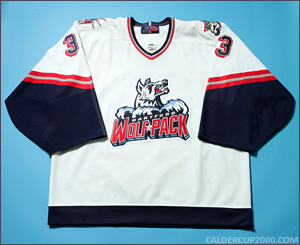 2000-2001 game worn Jason LaBarbera Hartford Wolf Pack jersey