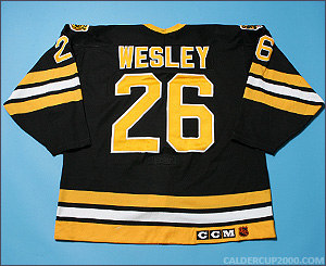 1992-1993 game worn Glen Wesley Boston Bruins jersey