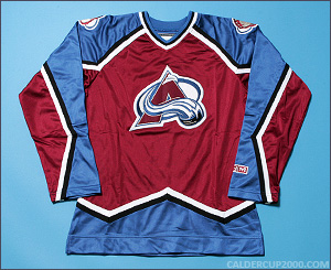 2004-2005 game worn Brandy Blake Colorado Avalanche jersey