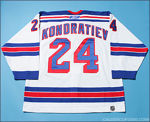 2005-2006 game worn Maxim Kondratiev New York Rangers jersey