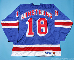 1998-1999 game worn Derek Armstrong New York Rangers jersey