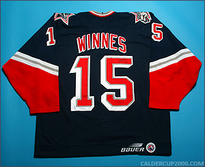 1997-1998 game worn Chris Winnes Hartford Wolf Pack jersey