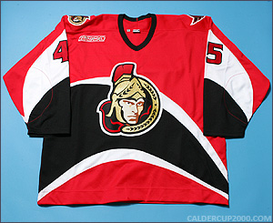 1999-2000 game worn Layne Ulmer Ottawa Senators jersey