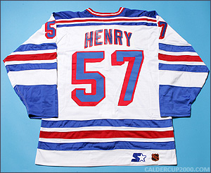 1998-2000 game worn Burke Henry New York Rangers jersey