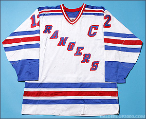 1998-2000 game worn Ken Gernander New York Rangers jersey