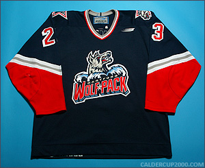 1997-1998 game worn Ronnie Sundin Hartford Wolf Pack jersey