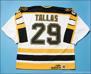 1997-1998 game worn Rob Tallas Providence Bruins jersey