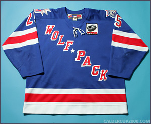 2003-2004 game worn Jamie Pushor Hartford Wolf Pack jersey