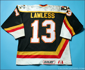 1995-1996 game worn Paul Lawless Cincinnati Cyclones jersey