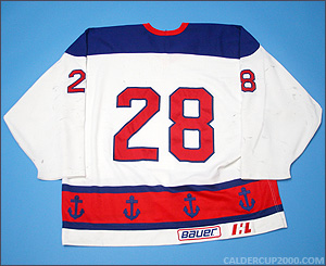 1990s game worn Mike Tomlak Milwaukee Admirals jersey