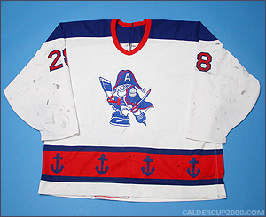 1990s game worn Mike Tomlak Milwaukee Admirals jersey