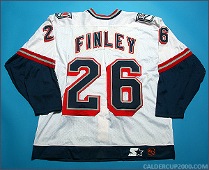 1998-1999 game worn Jeff Finley New York Rangers jersey