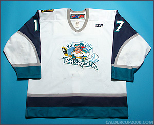 2004-2005 game worn Kris Newbury Pensacola Ice Pilots jersey