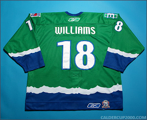 2010-2011 game worn Jeremy Williams Connecticut Whale jersey