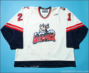 1998-1999 game worn Kevin Brown Hartford Wolf Pack jersey