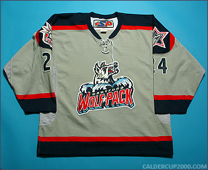 2003-2004 game worn Jason MacDonald Hartford Wolf Pack jersey