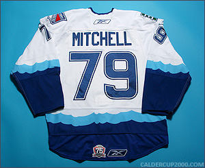 2010-2011 game worn John Mitchell Connecticut Whale jersey