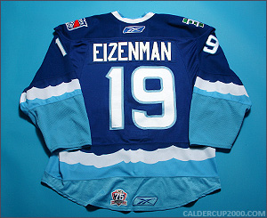 2010-2011 game worn Oren Eizenman Connecticut Whale jersey