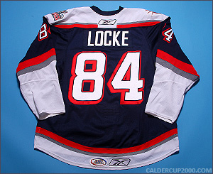 2009-2010 game worn Corey Locke Hartford Wolf Pack jersey