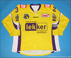 2011-2012 game worn Lawrence Nycholat Krefeld Pinguine jersey