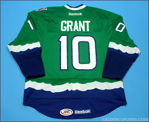 2011-2012 game worn Tommy Grant Connecticut Whale jersey
