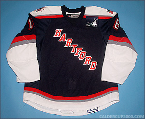 2008-2009 game worn Sean Avery Hartford Wolf Pack jersey