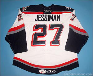 2008-2009 game worn Hugh Jessiman Hartford Wolf Pack jersey