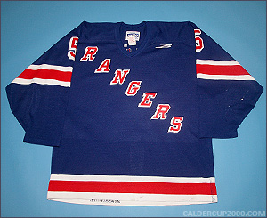1996-1997 game worn Todd Hall Binghamton Rangers jersey