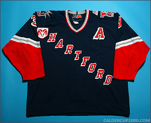 2001-2002 game worn Terry Virtue Hartford Wolf Pack jersey