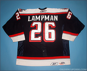 2006-2007 game worn Bryce Lampman Hartford Wolf Pack jersey