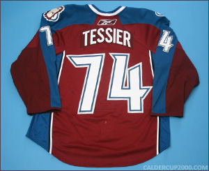 2009-2010 game worn Kelsey Tessier Colorado Avalanche jersey